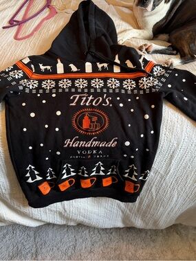 Tito's Black & Orange Holiday Logo Hoodie